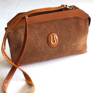 Caggiano Florence Italia Vintage Crossbody Brown Leather Bag